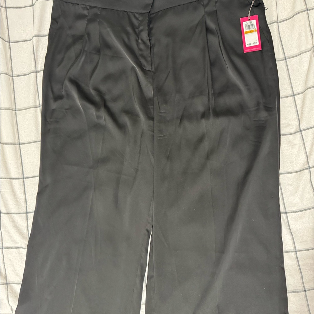 Vince Camuto Black Wide-Leg Trousers